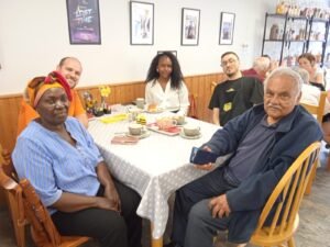A great time coming together, chatting, sharing experiences